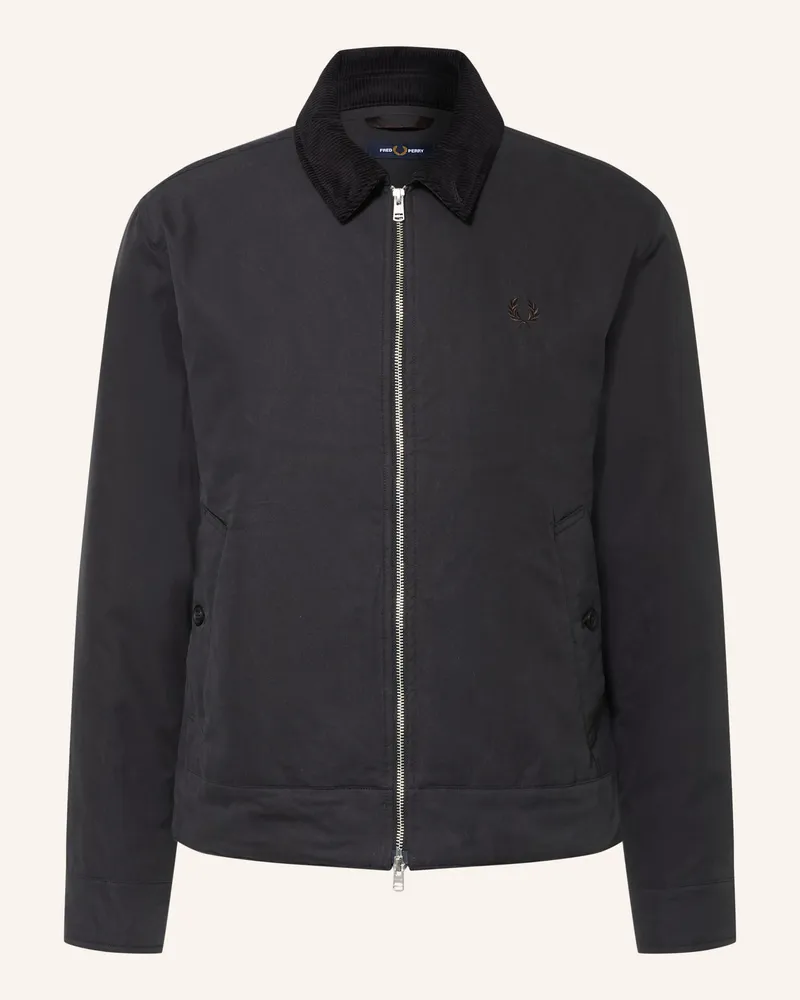 Fred Perry Jacke schwarz Schwarz