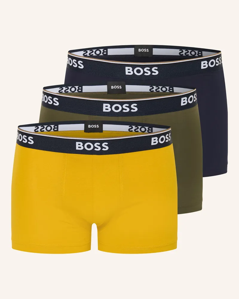 HUGO BOSS 3er-Pack Boxershorts Power blau Dunkelblau