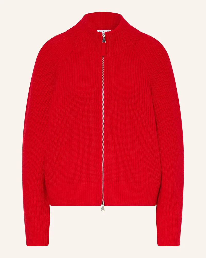 Mrs & HUGS Strickjacke mit Cashmere Rot