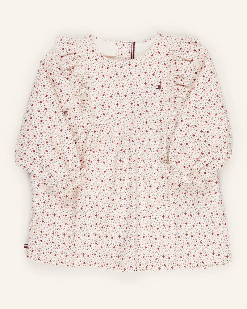Tommy Hilfiger Cordkleid mit Rüschen Weiss