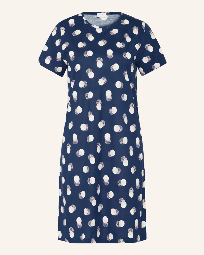 Mey Nachthemd Serie SCRIBBLED DOTS Dunkelblau