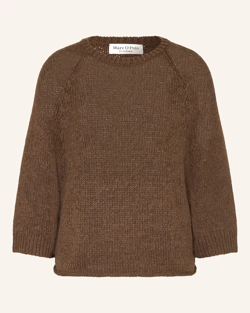 Marc O'Polo Pullover mit 3/4-Arm Braun