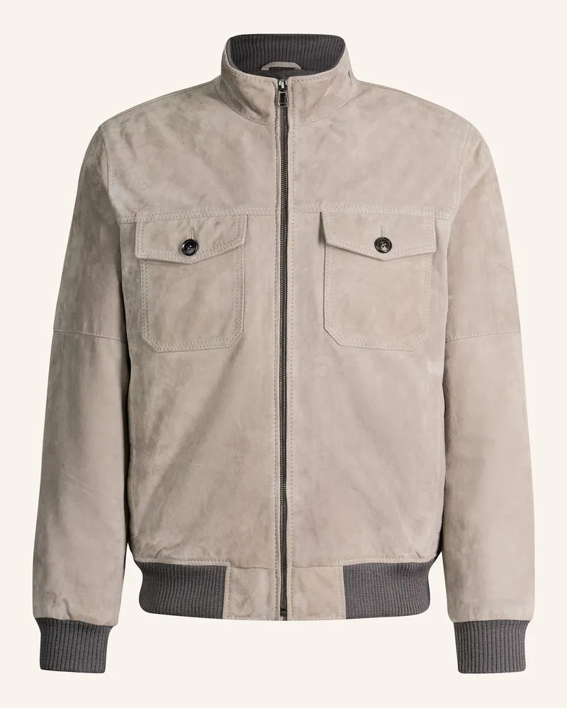 JOOP! Lederjacke grau Hellgrau