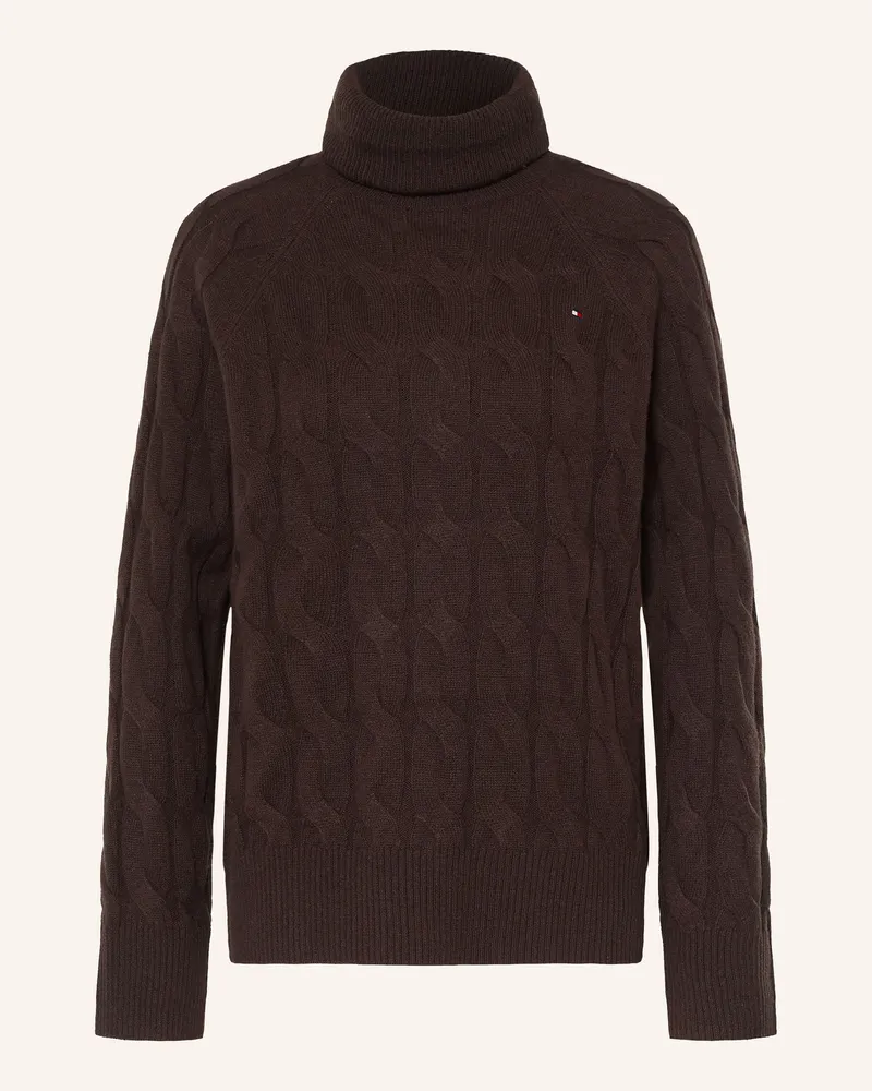 Tommy Hilfiger Rollkragenpullover braun Dunkelbraun