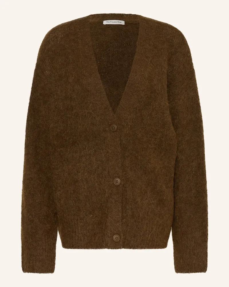 FRANKIE Shop Strickjacke Elland Aus Alpaka braun Dunkelbraun
