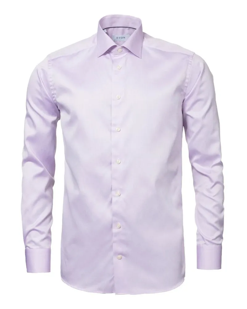 Eton Signature-Twill-Hemd Contemporary Fit Lila
