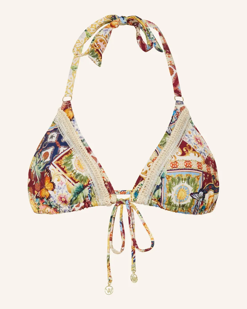watercult Triangel-Bikini-Top Treasured Trove gelb Dunkelgelb
