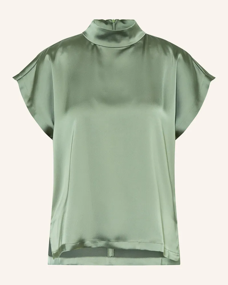 HUGO BOSS Blusentop CANELI-1 aus Satin Dunkelgrün