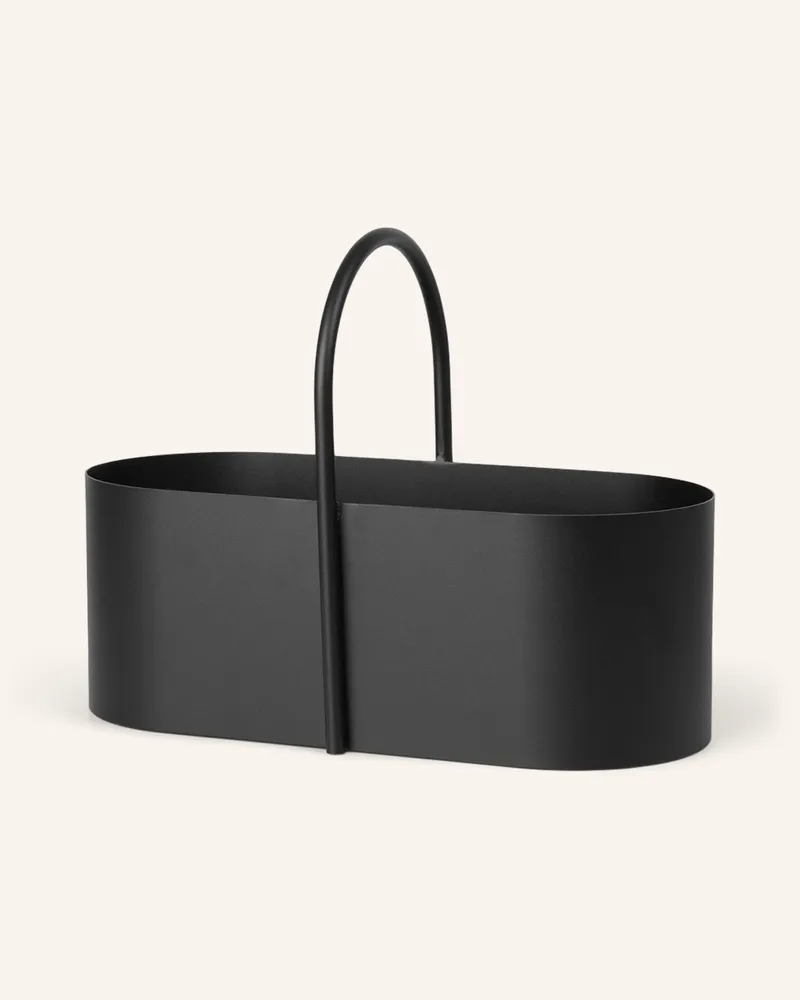 ferm LIVING Korb Grib schwarz Schwarz