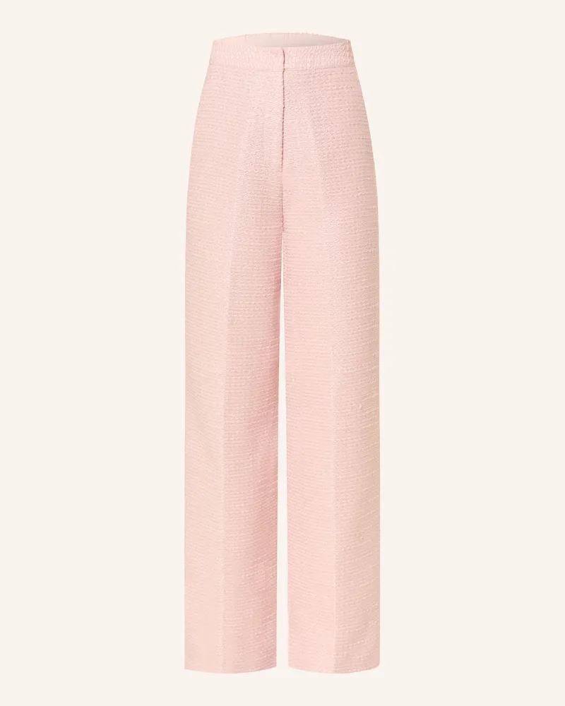 Mrs & HUGS Marlenehose Aus Tweed Mit Glitzergarn rosa Rosé