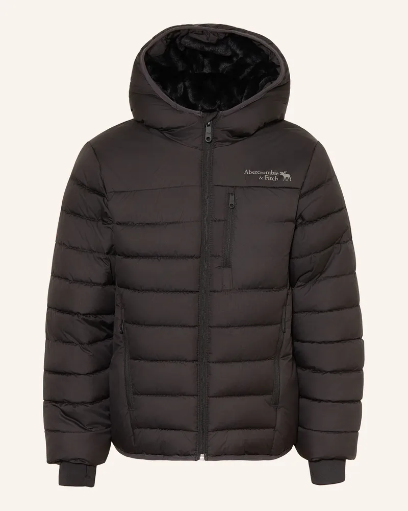 Abercrombie & Fitch Steppjacke schwarz Schwarz