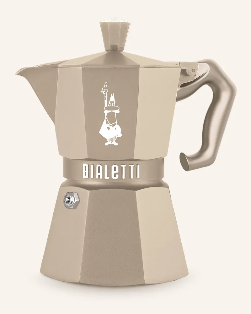 Bialetti Espressokocher Moka Exclusive beige Silber