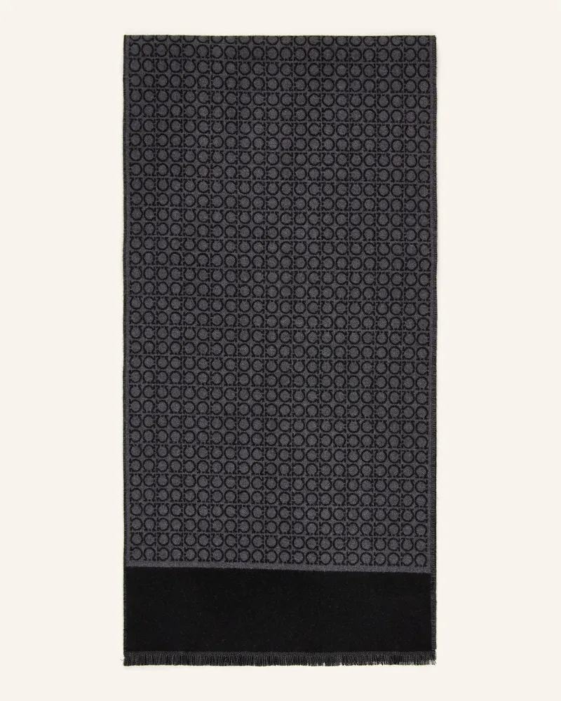 Ferragamo Schal schwarz Dunkelgrau