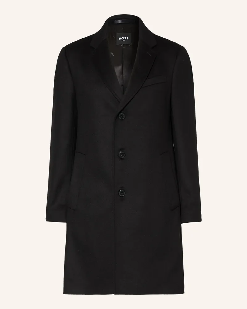 HUGO BOSS Wollmantel Hyde schwarz Schwarz