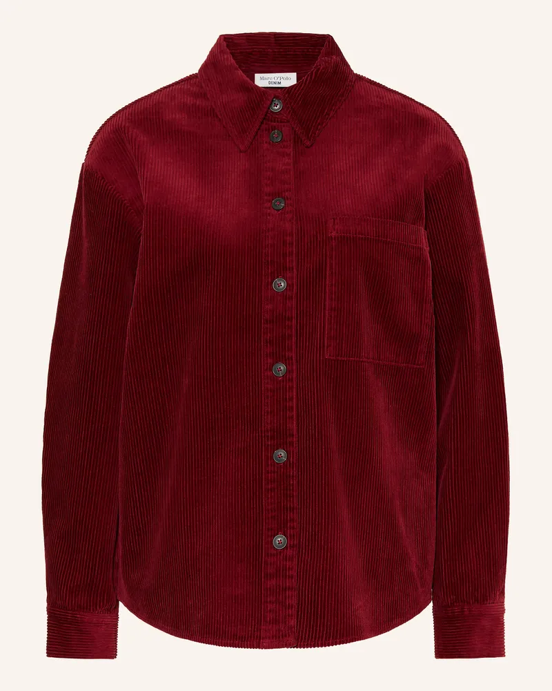 Marc O'Polo Hemdbluse Aus Cord rot Dunkelrot