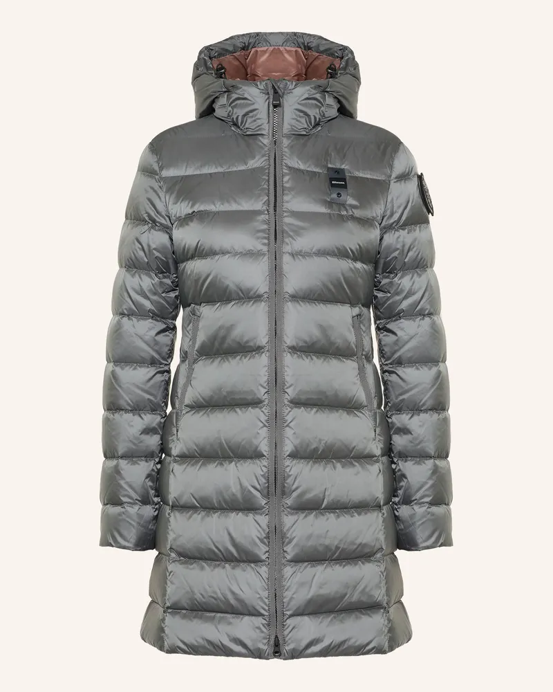 Blauer Lightweight-Daunenmantel Agnes grau Grau