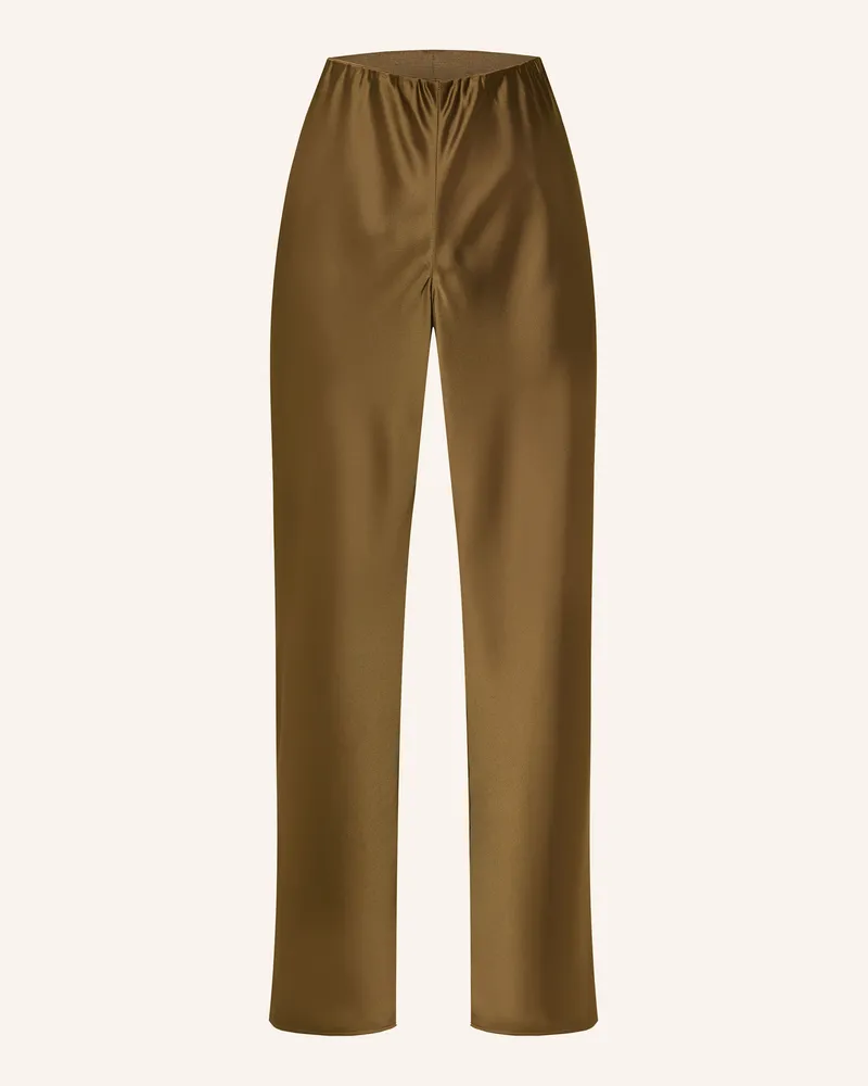 COS Marlenehose aus Satin Braun