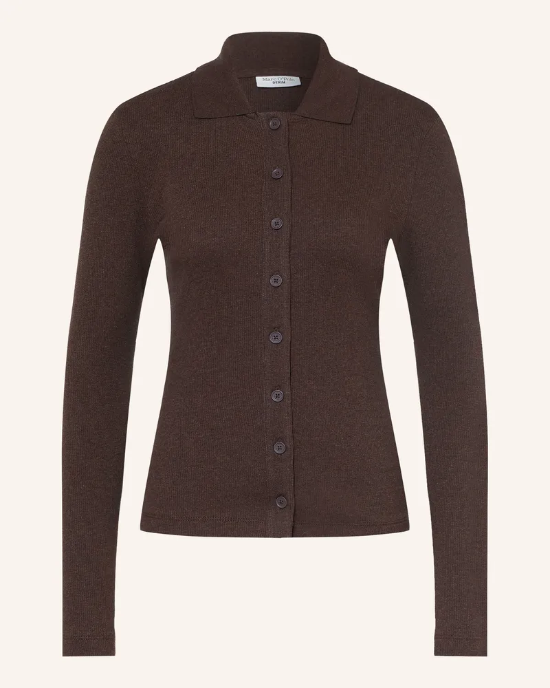 Marc O'Polo Hemdbluse Aus Jersey braun Braun