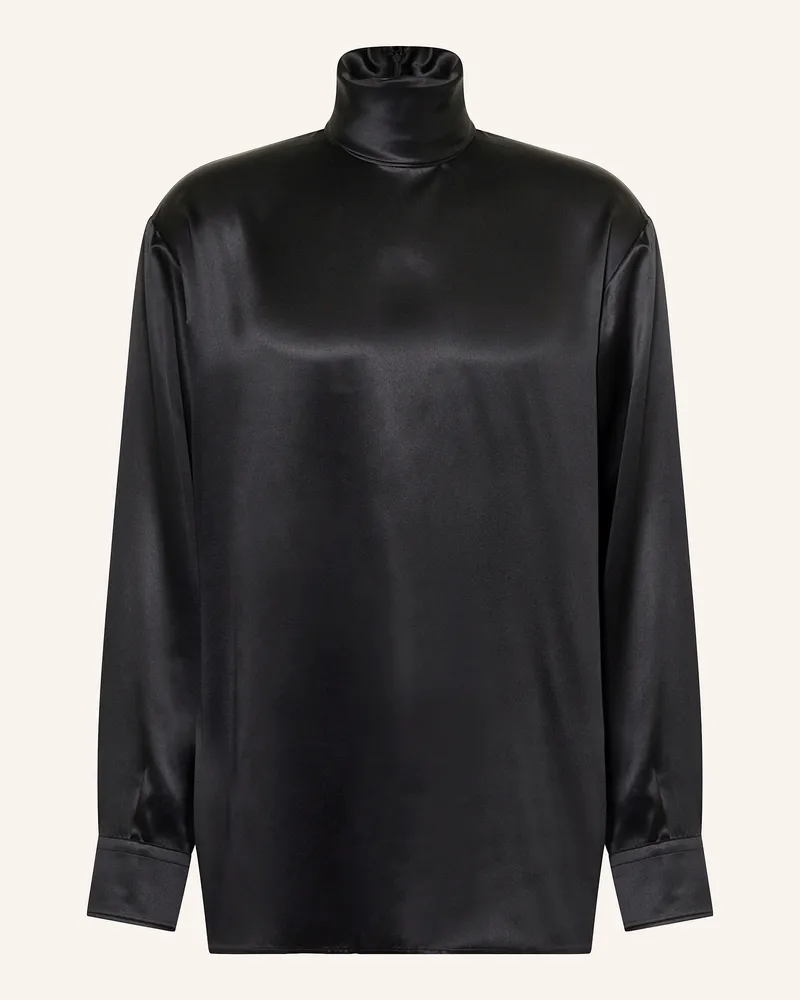 Dolce & Gabbana Seidenhemd Comfort Fit Schwarz