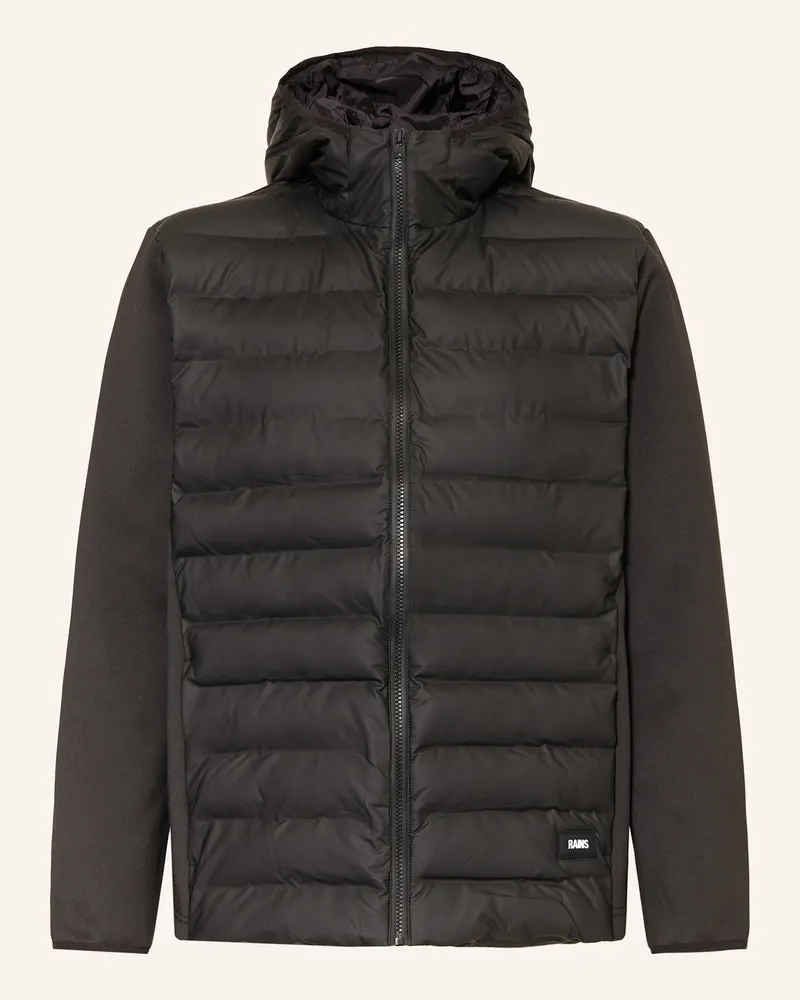 RAINS Steppjacke SAFI im Materialmix Schwarz