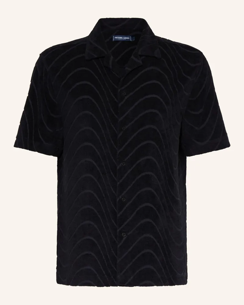 Frescobol Carioca Resorthemd Roberto Comfort Fit Aus Frottee schwarz Schwarz