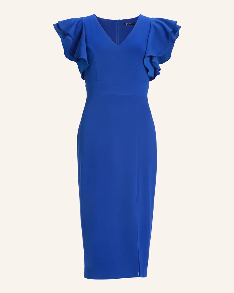 Swing Cocktailkleid aus Jersey Blau