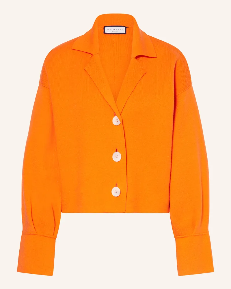 SEM PER LEI Strickjacke Neonorange