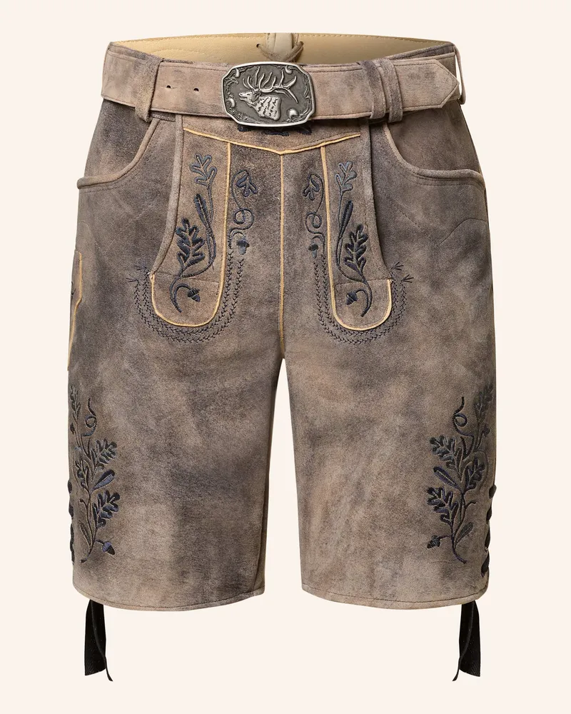Spieth & Wensky Trachten-Lederhose Freistadt braun Grau