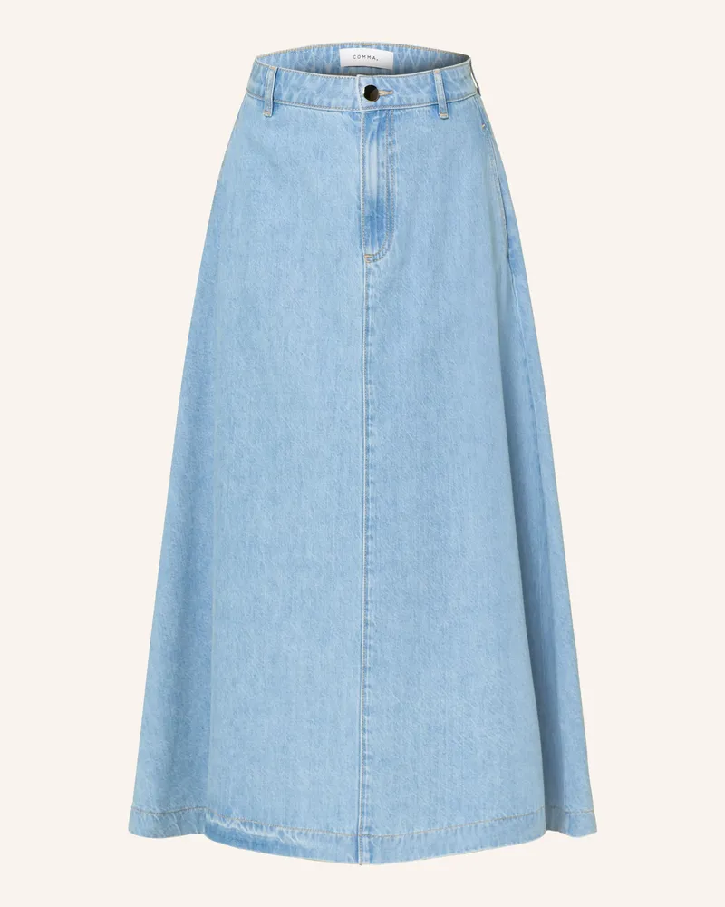 COMMA Jeansrock Hellblau