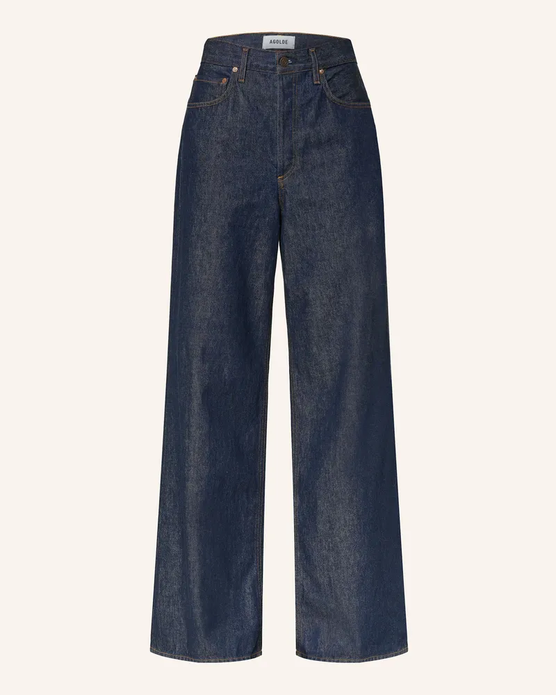 AGOLDE Wide Leg Jeans Dame blau Foxley