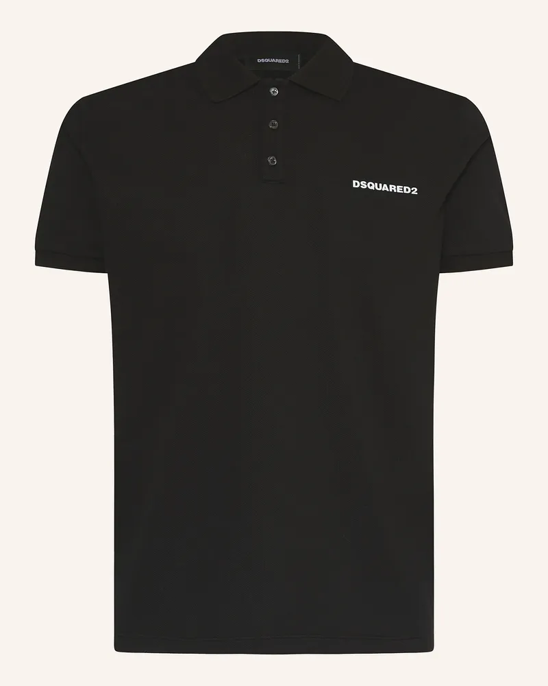 Dsquared2 Piqué-Poloshirt Schwarz