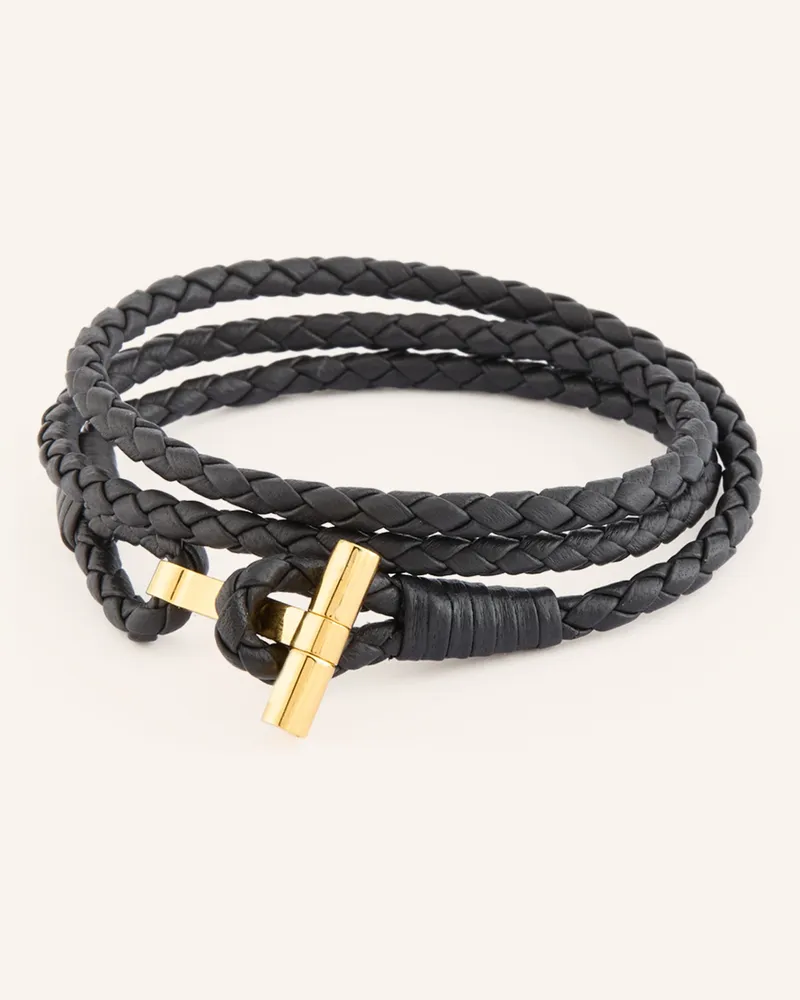 Tom Ford Lederarmband braun Dunkelbraun