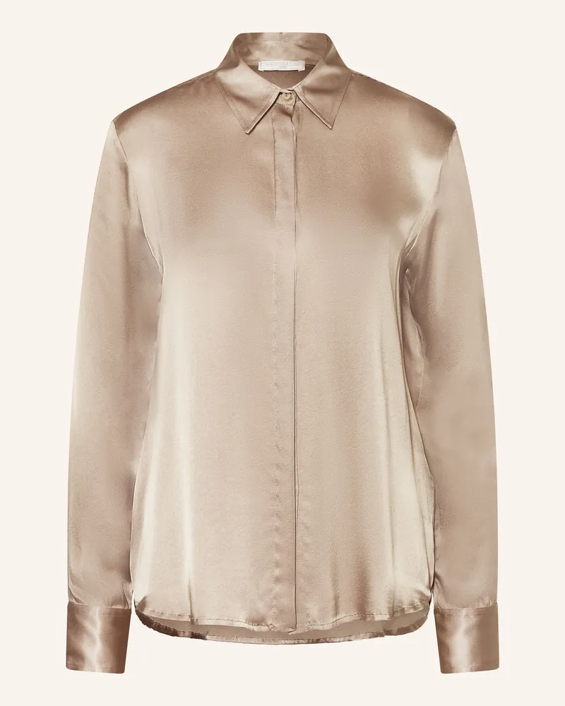 Antonelli Firenze Hemdbluse CHISONE aus Seide Taupe