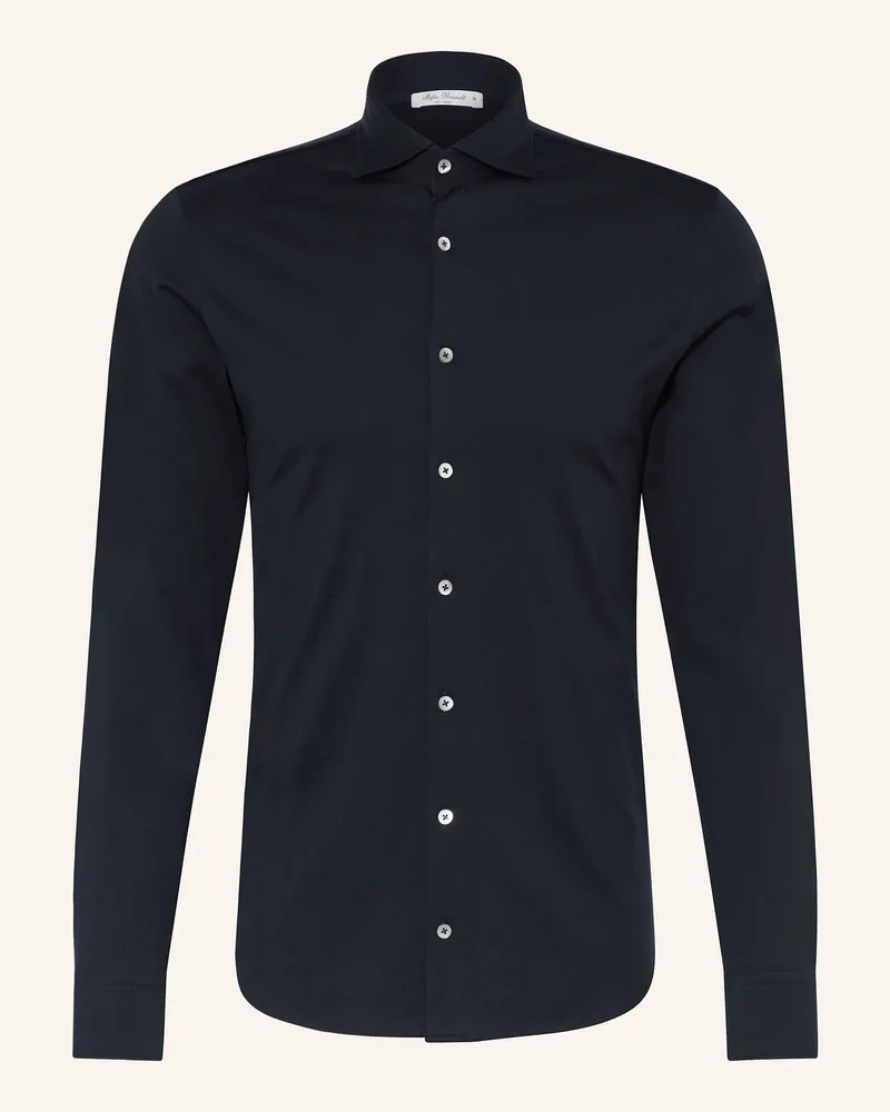 Stefan Brandt Jerseyhemd Otis Slim Fit blau Dunkelblau