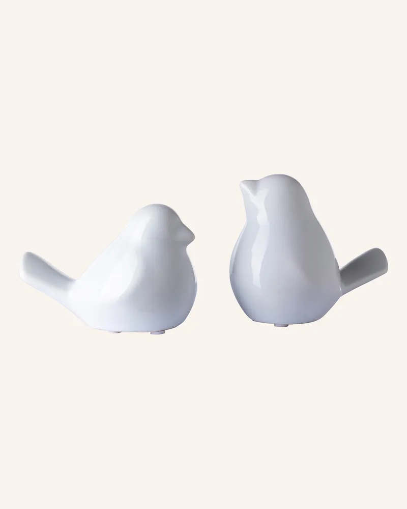 Fink Dekofigur Vogel Birdy weiss Weiss