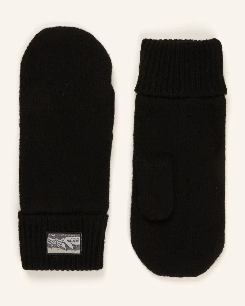 Hestra Fäustlinge Raggwool Mitt schwarz Schwarz