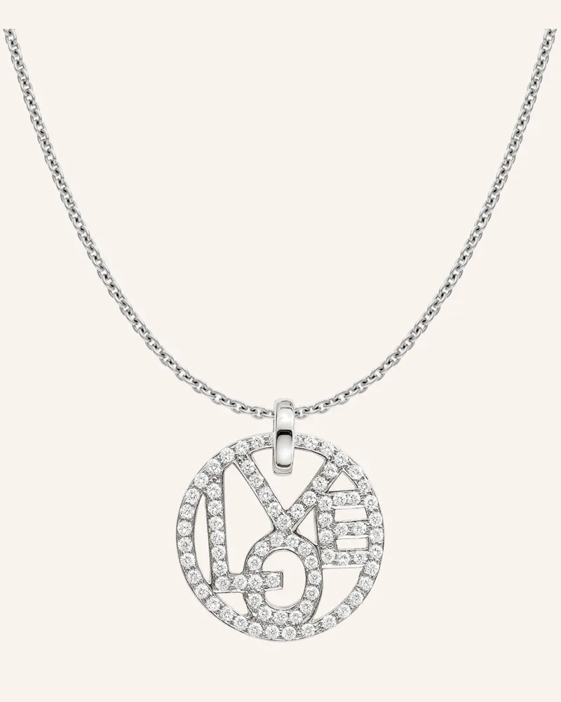 CADA Kette Mini Love silber Weissgold