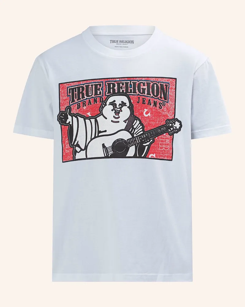 True Religion T-Shirt Paisley weiss Weiss