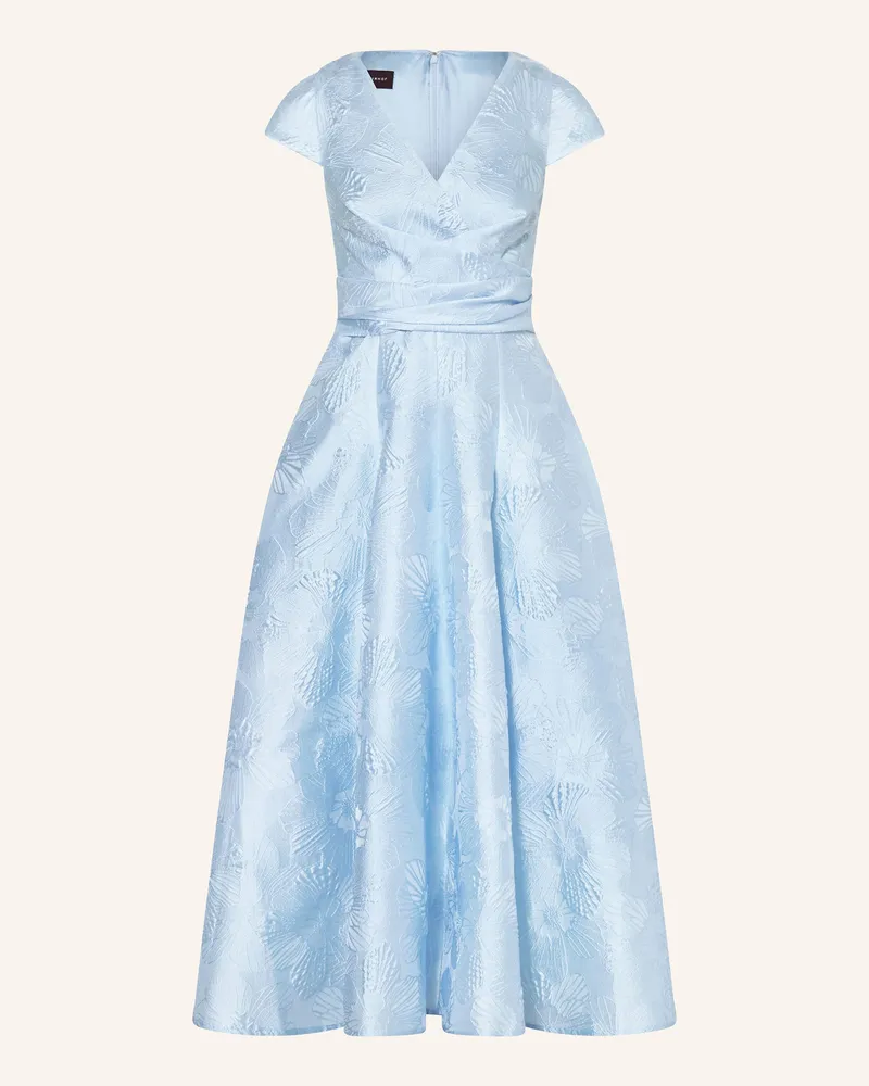 Talbot Runhof Jacquard-Kleid Hellblau