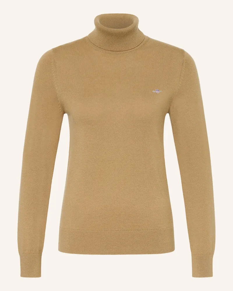 Gant Rollkragenpullover braun Camel