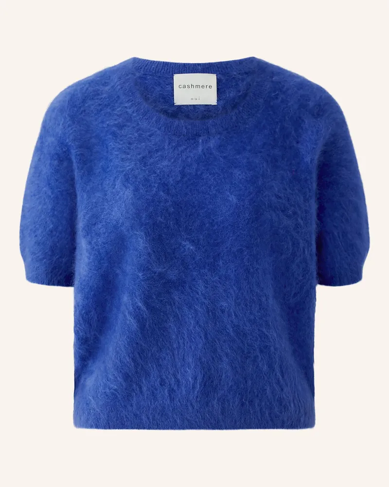 Oui  Cashmere-Pullover blau Blau
