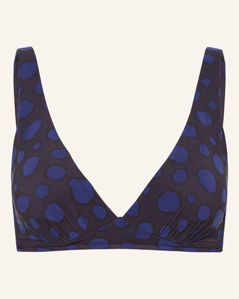 Maryan Mehlhorn Bügel-Bikini-Top BLUE DOTS Schwarz
