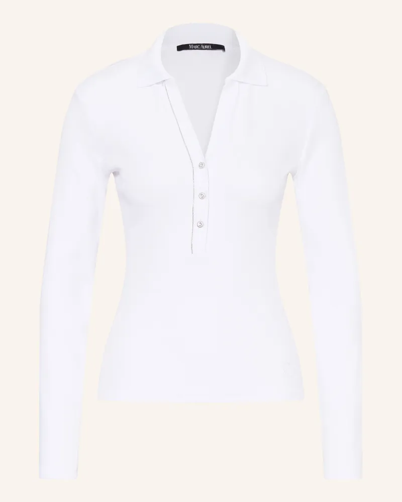 MARC AUREL Jersey-Poloshirt weiss Weiss
