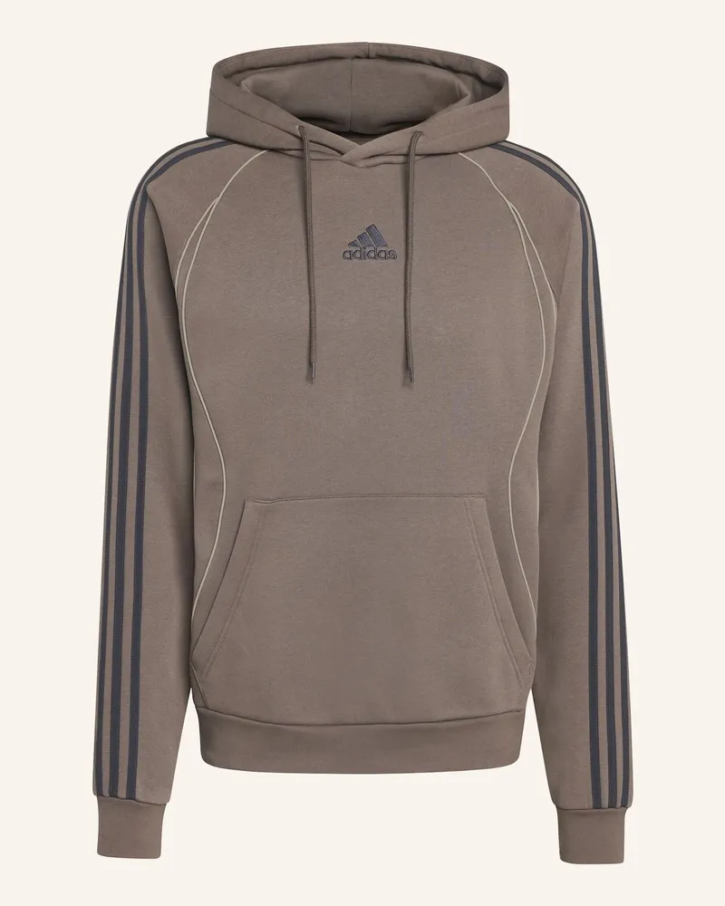 adidas ADICOLOR TEAMGEIST CUT LINE HOODIE Braun