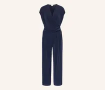 Jumpsuit In Wickeloptik blau