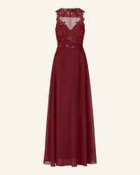 Apart langes Spitzenkleid Rot