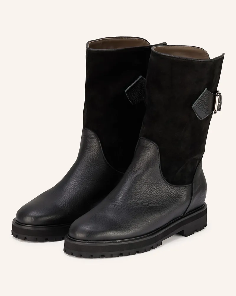 Viamercanti Stiefel schwarz Schwarz
