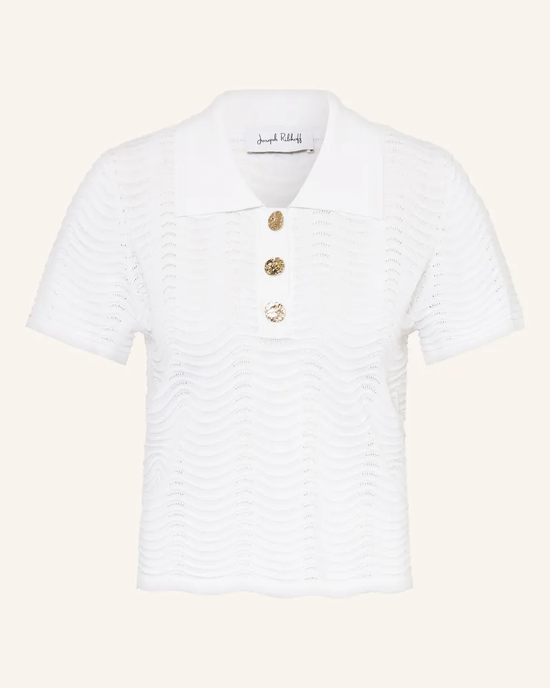 Joseph Ribkoff Strick-Poloshirt Weiss