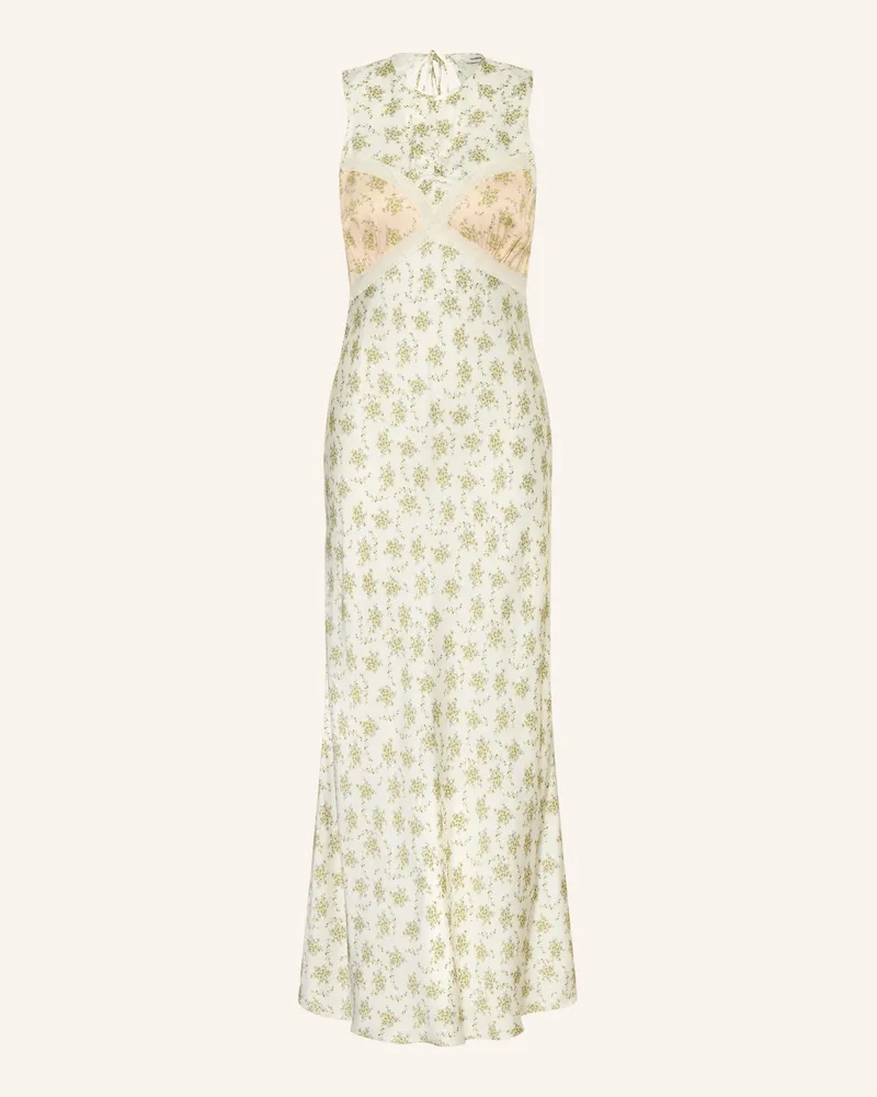 Sandro Satinkleid mit Spitze Creme