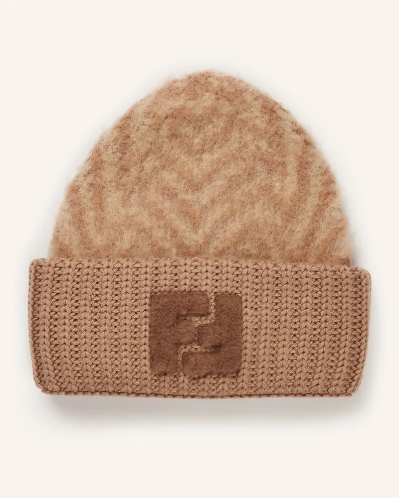 Fendi Mütze Mit Alpaka braun Camel